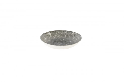 Assiette coupe creuse rond Quartz Black porcelaine vitrifiée Ø 24,8 cm Kintsugi Reverse Churchill