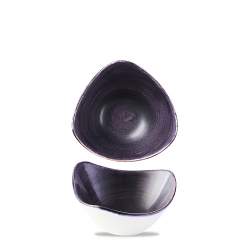Bol triangulaire deep purple porcelaine vitrifiée 23,5x23,5 cm Stonecast Patina Churchill