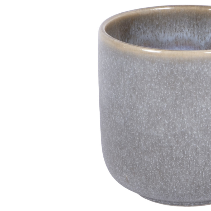 Gobelet rond bleu glacier grès émaillé 18 cl Ø 8 cm Snow Pro.mundi