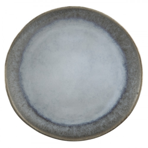 Assiette coupe plate rond bleu glacier grès émaillé Ø 21 cm Snow Pro.mundi