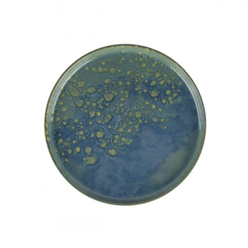Assiette plate rond bleu grès émaillé Ø 17 cm Magic Accolade