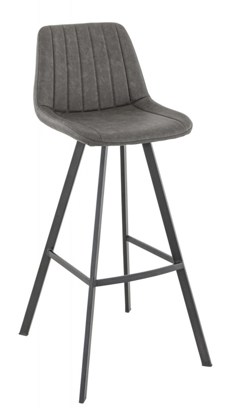 Tabouret de bar d'intérieur gris anthracite 106x46x53 cm Kyle Flexmob