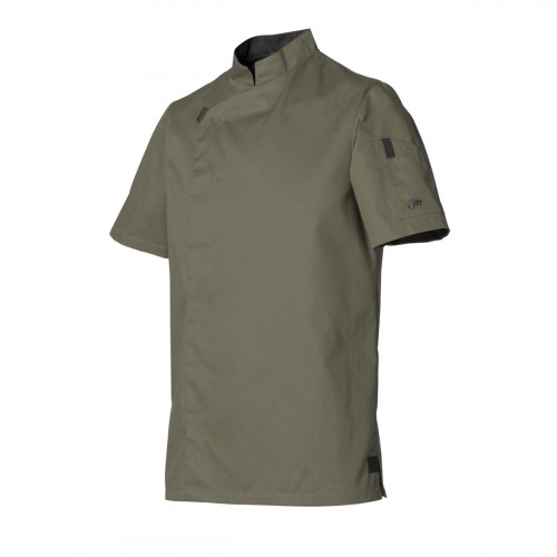 Veste de cuisine homme manche courte vert kaki T2 Shade Molinel