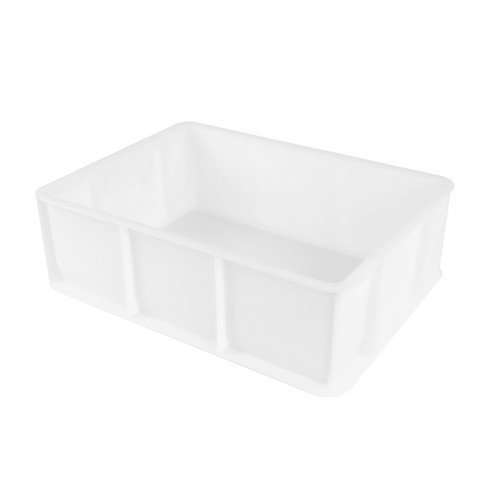 Bac à pâtons Sans couvercle blanc plastique 40x30x13 cm 12 L fond plein parois pleines Gilac