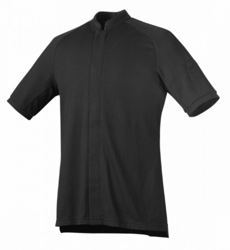 Veste de cuisine homme manche courte noir T2 Gari Robur