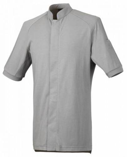 Veste de cuisine homme manche courte gris T3 Gari Robur