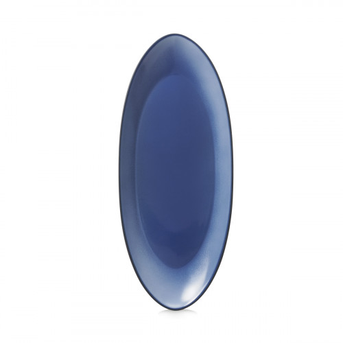 Assiette coupe à fond plat ovale cirrus porcelaine culinaire 36x16 cm Equinoxe Revol
