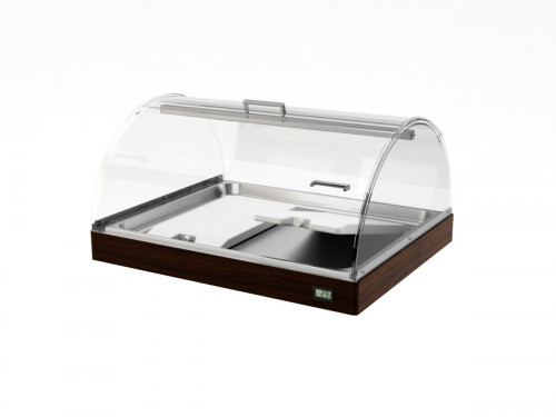 Vitrine réfrigérée pour chariot wengé bois Rocam