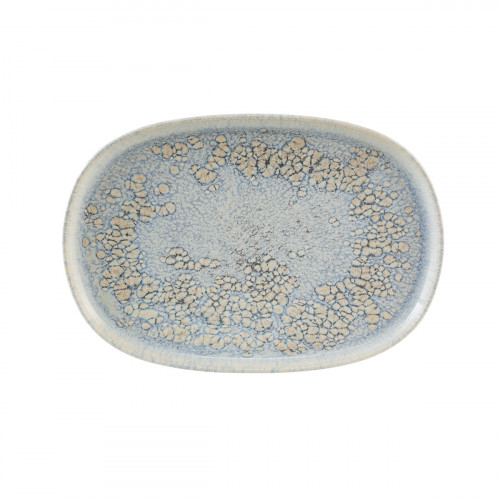 Plateau à bord droit ovale gris grès émaillé 33x22,5 cm Tropic Accolade