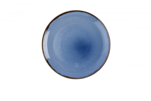 Assiette coupe creuse rond bleu indigo porcelaine vitrifiée Ø 18 cm Harvest Dudson