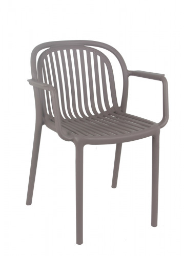 Fauteuil de terrasse taupe 78x57x57 cm Jeddah Flexmob