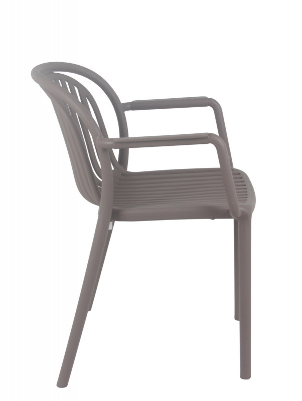 Fauteuil de terrasse taupe 78x57x57 cm Jeddah Flexmob