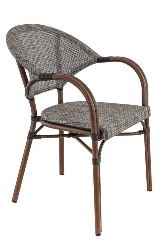Fauteuil de terrasse gris 85x57x63 cm Blois Flexmob