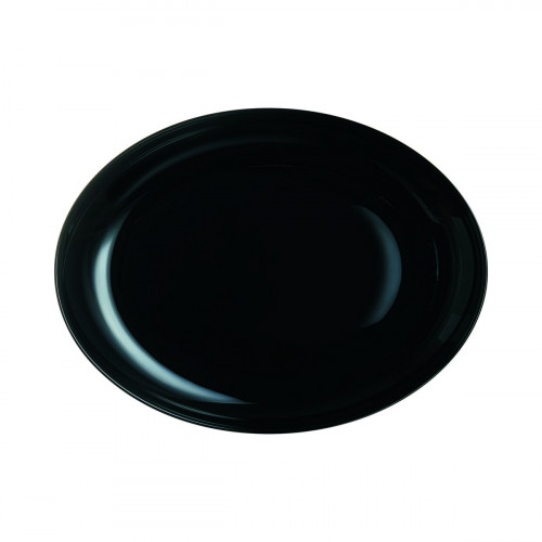 Plat ovale ovale noir verre trempé 33 cm Diwali Luminarc