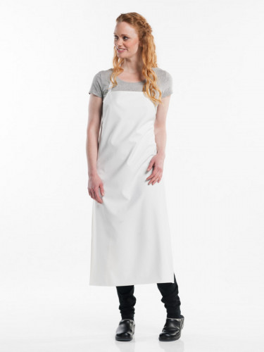 Tablier à bavette imperméable blanc Taille unique Chaud Devant