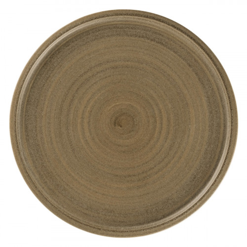 Assiette coupe plate rond Dark Brown porcelaine vitrifiée Ø 27,5 cm Selva Rak