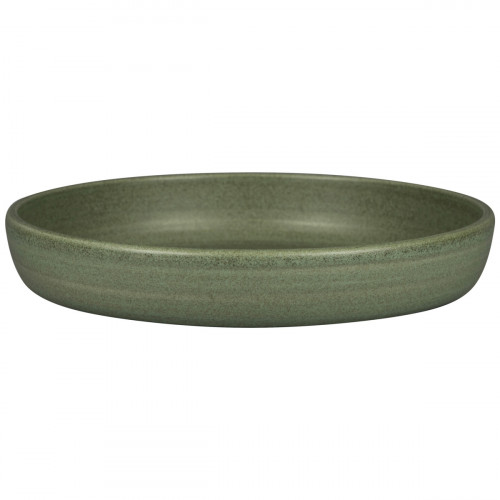 Assiette coupe creuse rond Dark Green porcelaine vitrifiée Ø 23,7 cm Selva Rak