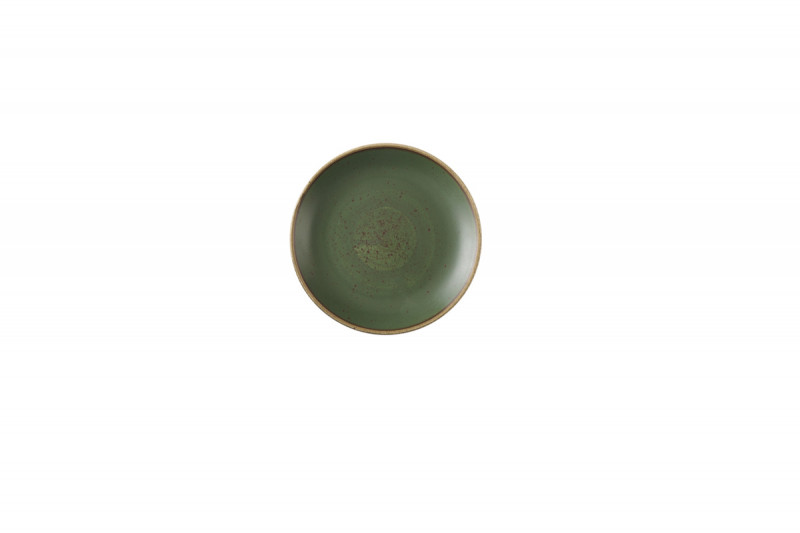 Assiette coupe plate rond Sorrel Green porcelaine vitrifiée Ø 16,5 cm Stonecast Sorrel Churchill