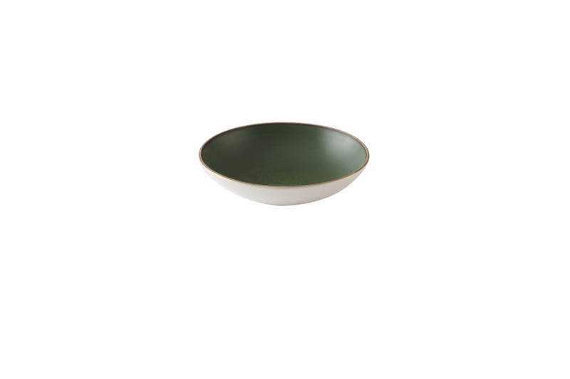 Assiette coupe creuse rond Sorrel Green porcelaine vitrifiée Ø 18,2 cm Stonecast Sorrel Churchill