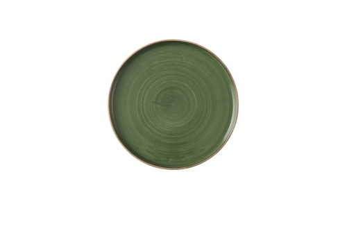 Assiette coupe plate rond Sorrel Green porcelaine vitrifiée Ø 26 cm Stonecast Sorrel Churchill