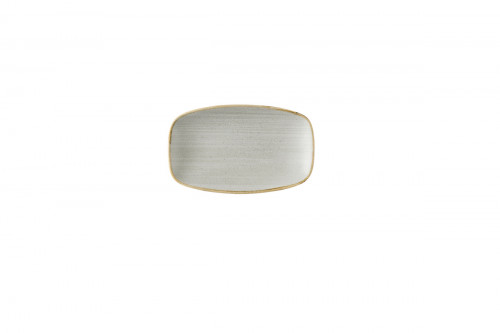 Assiette coupe plate rectangulaire raw grey porcelaine vitrifiée 12,1x20 cm Stonecast Raw Churchill