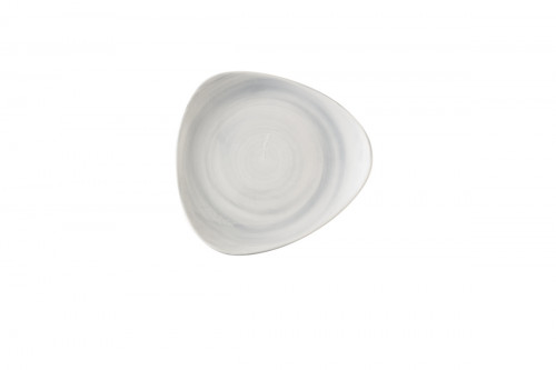 Assiette coupe plate triangulaire Canvas grey porcelaine vitrifiée 22,9x22,9 cm Stonecast Canvas Churchill
