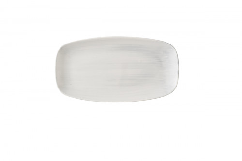 Assiette coupe plate rectangulaire Canvas grey porcelaine vitrifiée 15,3x29,8 cm Stonecast Canvas Churchill