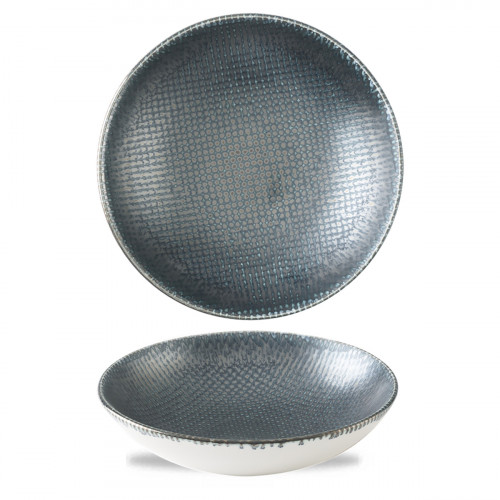 Assiette coupe creuse rond bleu porcelaine vitrifiée Ø 24,8 cm Astro Churchill