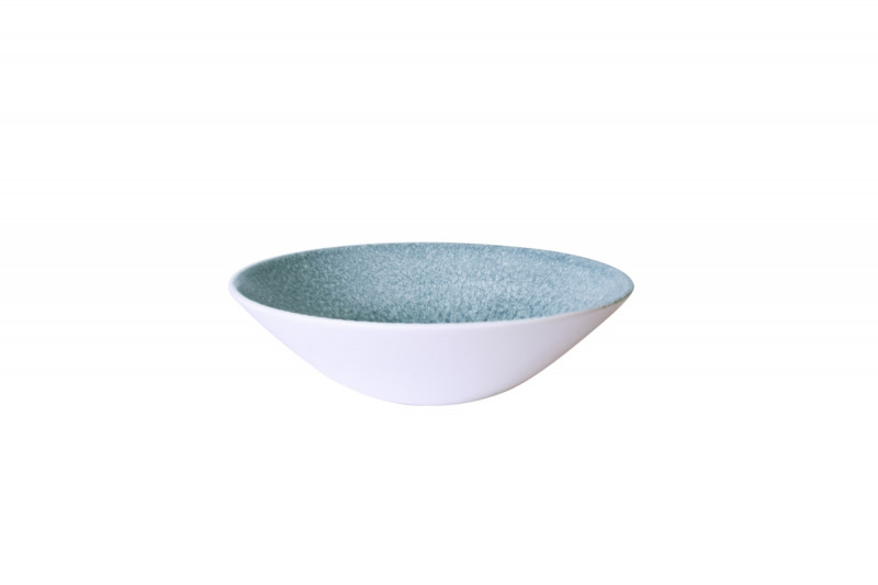 Bol rond bleu porcelaine vitrifiée Ø 19 cm Raku Topaz Churchill