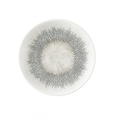 Assiette coupe plate rond Agate grey porcelaine vitrifiée Ø 16,5 cm Fusion Churchill