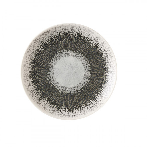 Assiette coupe plate rond Quartz Black porcelaine vitrifiée Ø 16,5 cm Fusion Churchill