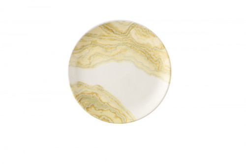 Assiette coupe plate rond Gold porcelaine vitrifiée Ø 28,8 cm Tide Churchill