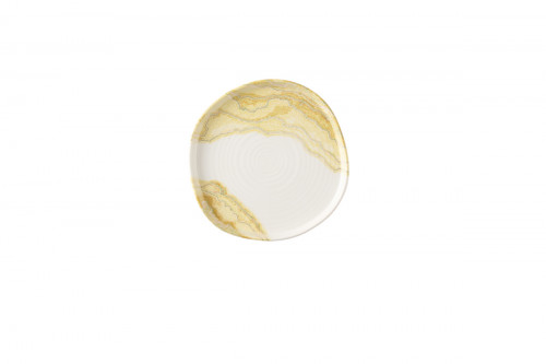 Assiette coupe plate rond Gold porcelaine vitrifiée Ø 26 cm Tide Churchill