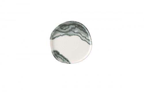 Assiette coupe plate rond Black porcelaine vitrifiée Ø 21 cm Tide Churchill