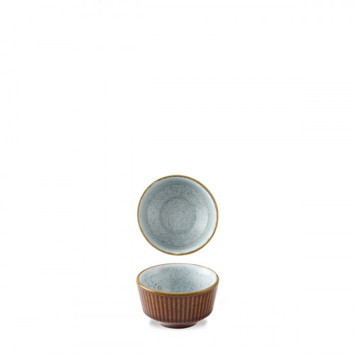Pot à sauce rond brun porcelaine vitrifiée Ø 8 cm Stonecast Natural Churchill