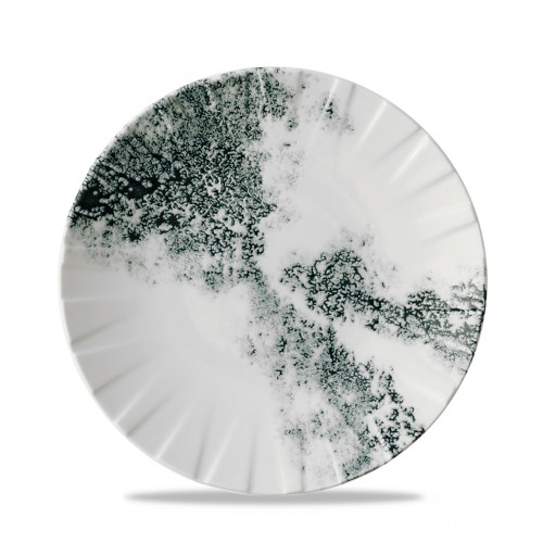Assiette coupe plate porcelaine vitrifiée Ø 23,5 cm Smoke Churchill