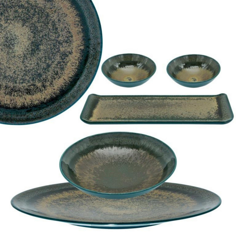 Assiette à dessert rond vert porcelaine Ø 21 cm Palazzo Medard De Noblat
