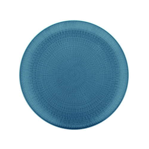 Assiette coupe plate rond Bleu galet grès émaillé Ø 28 cm Modulo Nature Degrenne