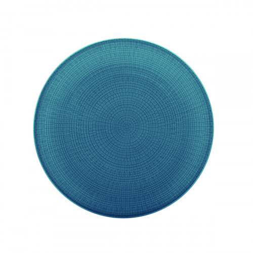Assiette coupe plate rond Bleu galet grès émaillé Ø 21 cm Modulo Nature Degrenne