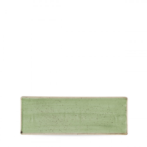 Plat rectangulaire Sage Green porcelaine vitrifiée 30 cm Stonecast Sage Churchill