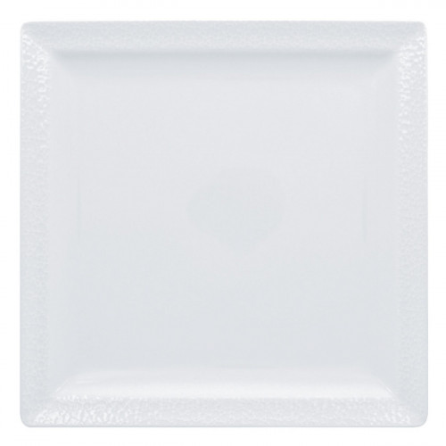 Assiette plate carré blanc porcelaine 24,3x24,3 cm Charm Rak