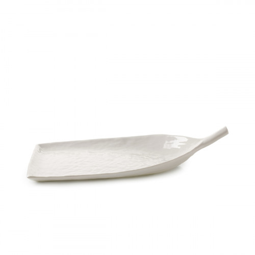 Palette porcelaine culinaire Blanc albâtre 36x21x8,5 cm Yli Revol