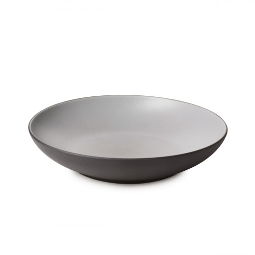 Assiette à bord droit rond gris porcelaine culinaire Ø 19 cm Equinoxe Revol