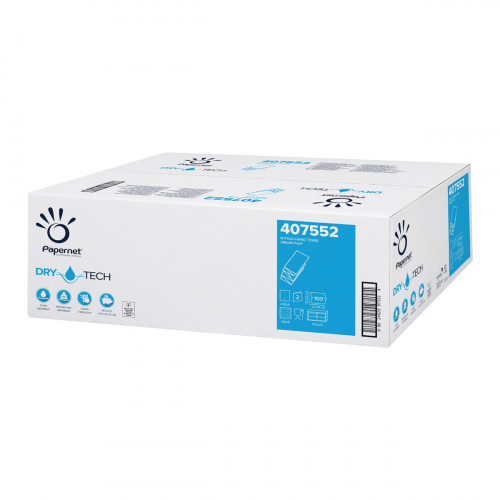 Essuie-mains blanc ouate de cellulose 20,3 cm x 32 cm (20 pièces)
