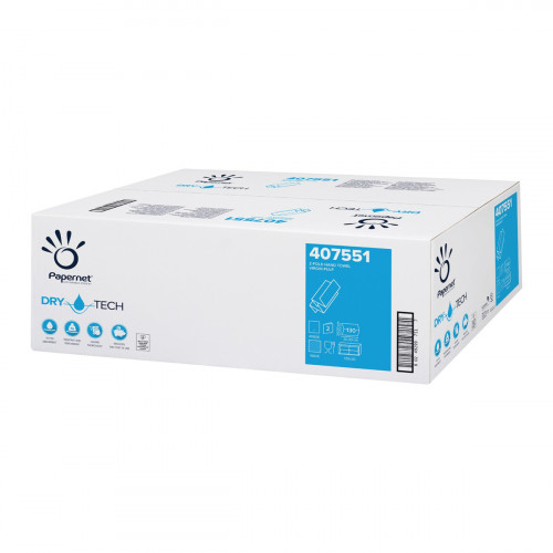 Essuie-mains blanc ouate de cellulose 20,3 cm x 24 cm (20 pièces)