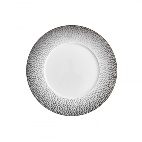 Assiette à dessert rond blanc porcelaine de limoges Ø 24 cm L' Fragment Degrenne