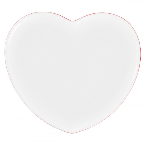 Assiette coupe plate blanc porcelaine 23x20,5 cm Cliché Rak