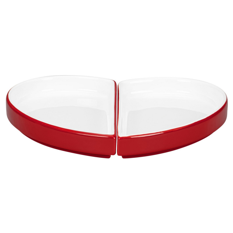 Assiette plate partie gauche blanc porcelaine 10x18 cm Cliché Rak