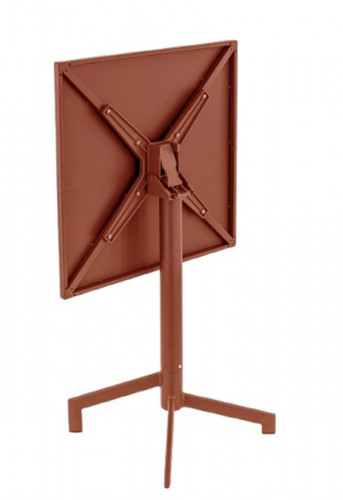 Table avec système pliant d'extérieur terracotta 60x60 cm Pigalle Flexmob