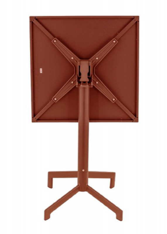 Table avec système pliant d'extérieur terracotta 60x60 cm Pigalle Flexmob